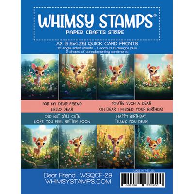 Whimsy Stamps Quick Card Fronts - Dear Friend